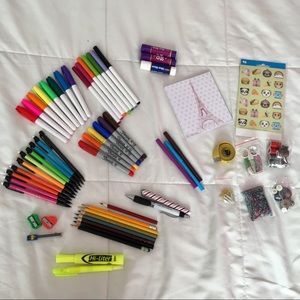 mixed art supplies